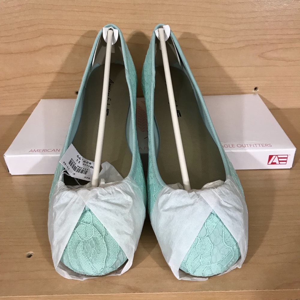 Fauna mint lace flats